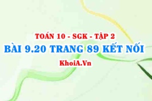 Bài 9.20 trang 89 Toán 10 Kết nối tri thức Tập 2